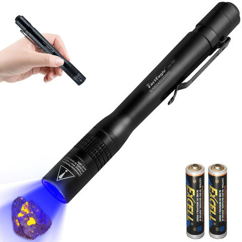 TactEagle UV Light Pen front view shows compact pocket size for on-the-go use.