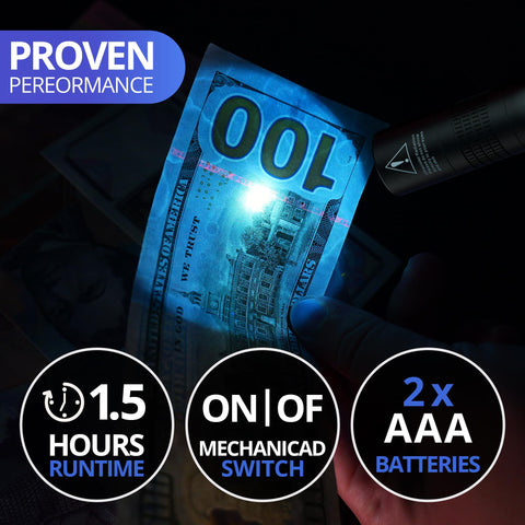 TactEagle 365nm UV LED delivering bright, reliable fluorescence for detection tasks.