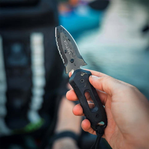 TACTICA K.220 compact size with 2.6-inch blade in sheath.