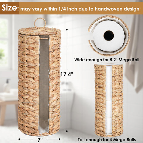 Tadacumir water hyacinth weave basket adds natural texture and decor.