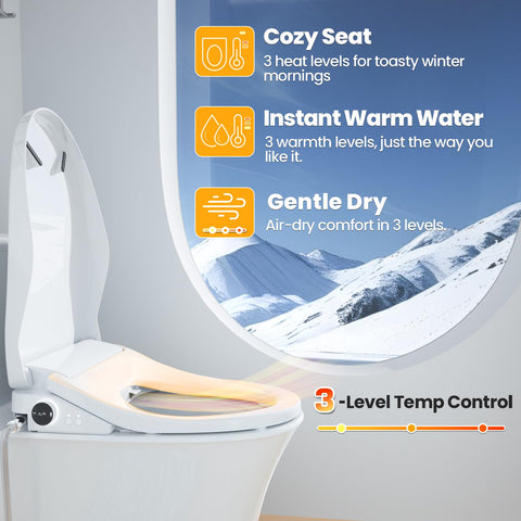 Tadashi bidet five wash modes for a personalized cleanse