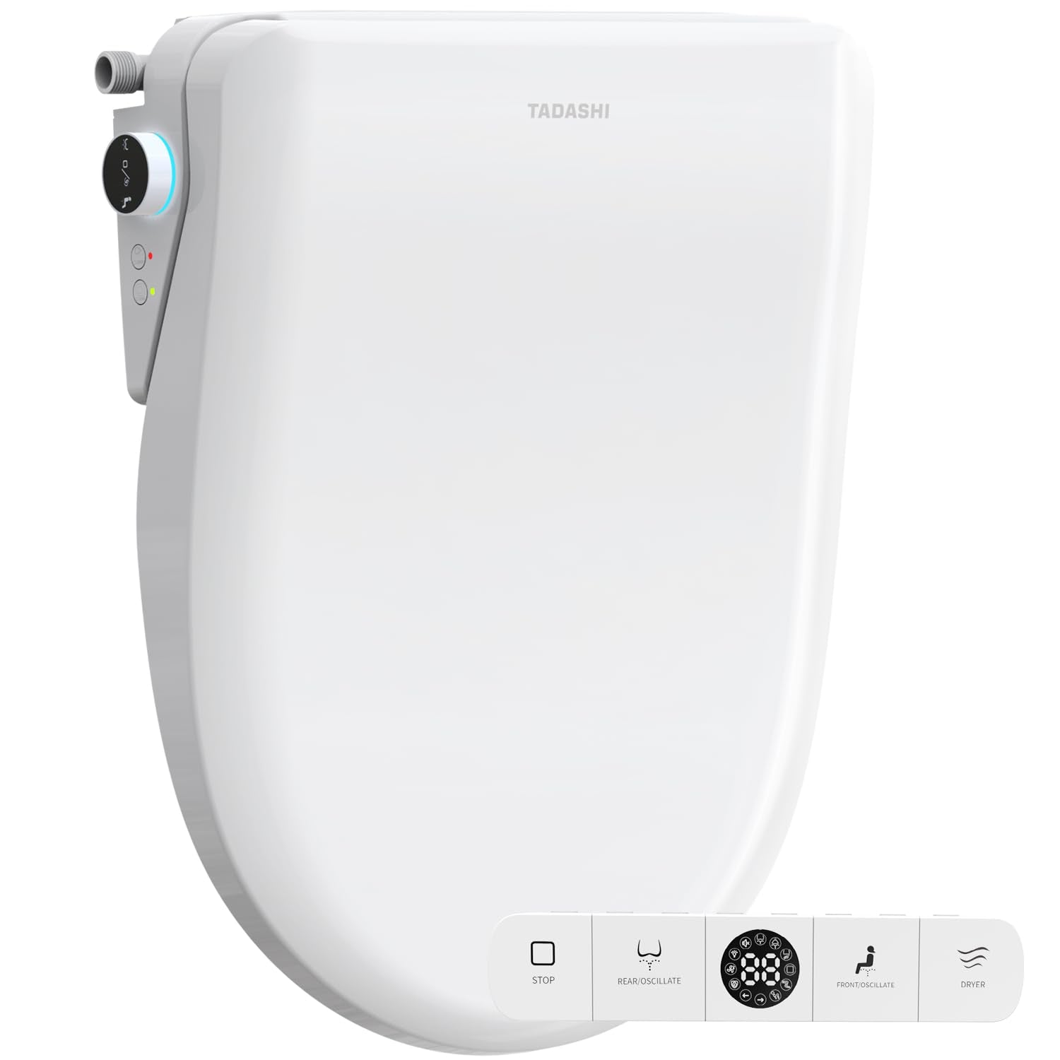 Tadashi bidet remote control panel for quick adjustments and night visibility