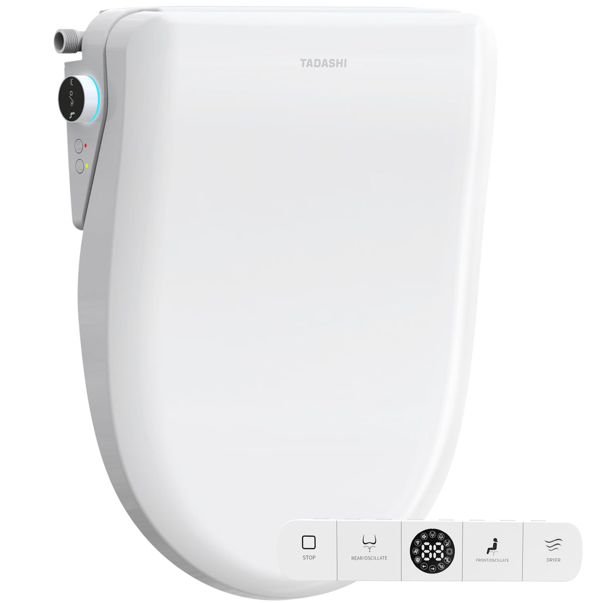 Tadashi bidet remote control panel for quick adjustments and night visibility