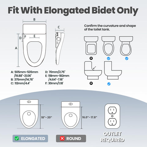 Tadashi bidet warm water feature for comfortable all-season cleansing