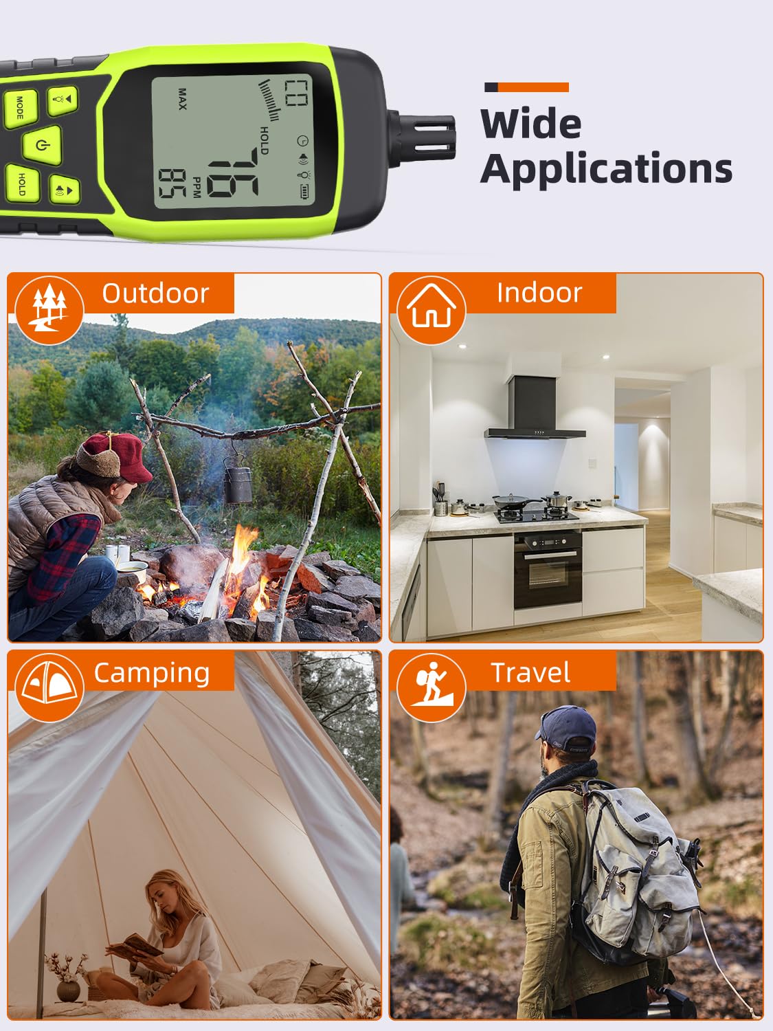Tadeto in use during travel or outdoor monitoring