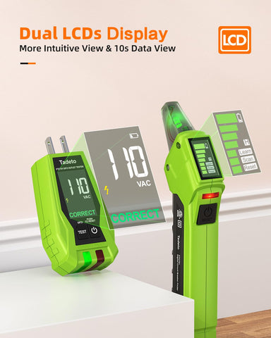 Tadeto GFCI detection display highlights voltage anomalies at a glance