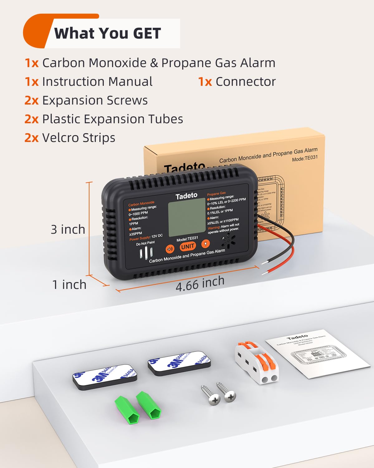 Tadeto RV installation accessories pack for easy mounting.