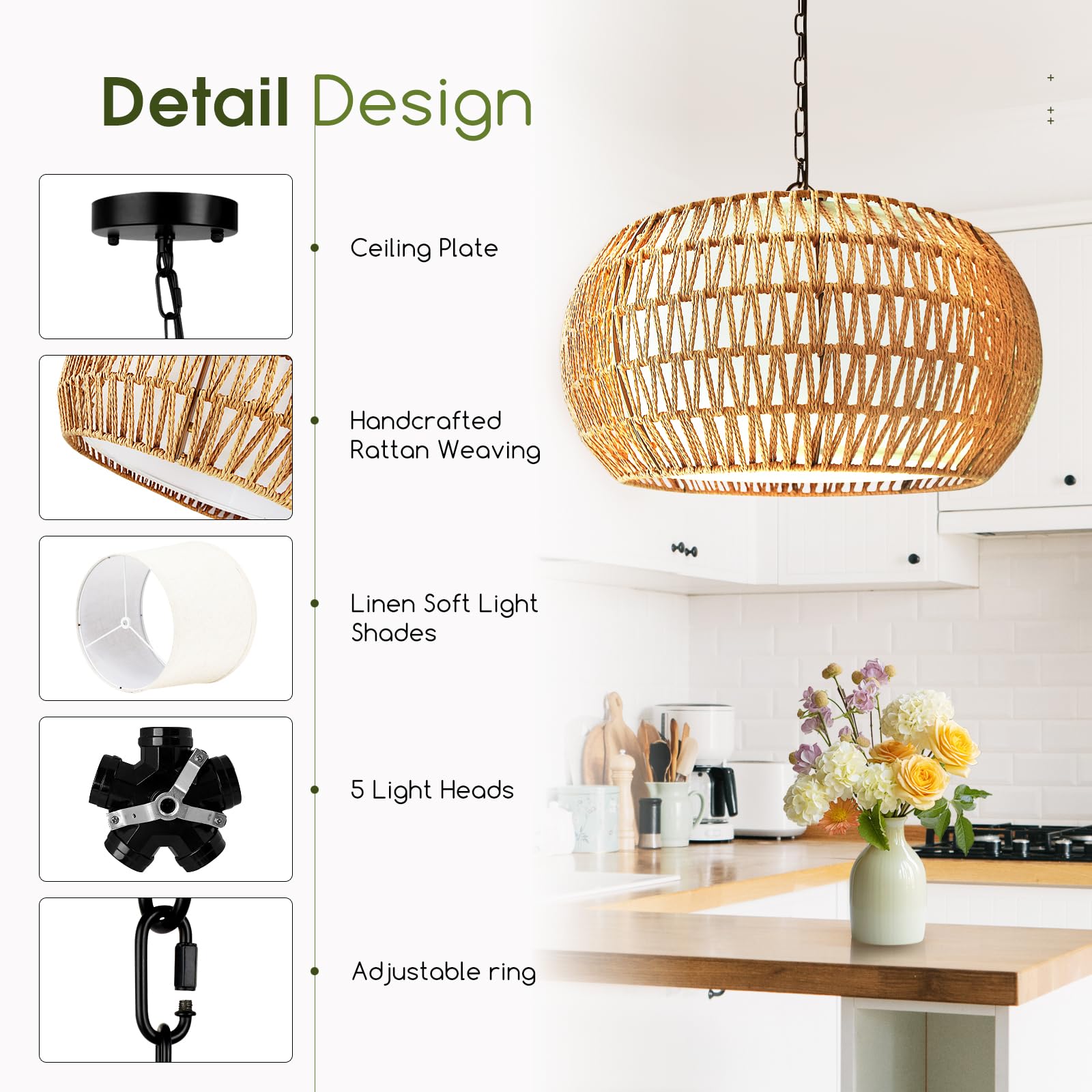 Tadpole Jump metal frame enhances durability while the rattan weave forms a natural focal point.