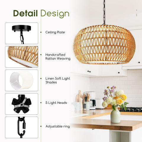 Tadpole Jump metal frame enhances durability while the rattan weave forms a natural focal point.