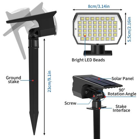 Tadyreal garden and yard lighting enhances borders and accents.