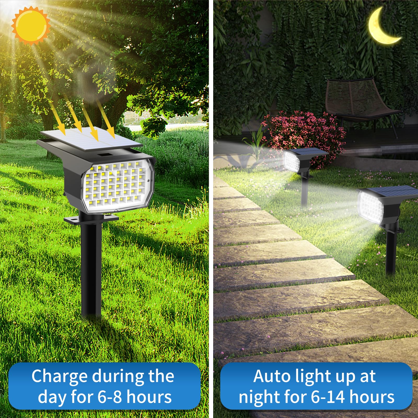 Tadyreal IP65 waterproof outdoor light resists rain and frost for year-round use.