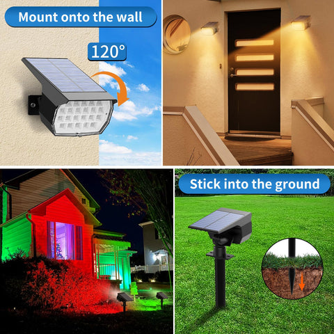 Tadyreal solar lights illuminate garden borders with color variety