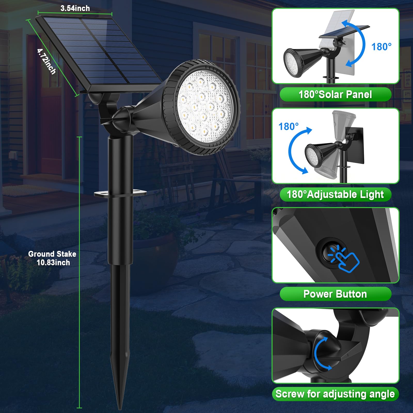 Tadyreal lighting covers up to 215 sq ft with a 33 ft beam.