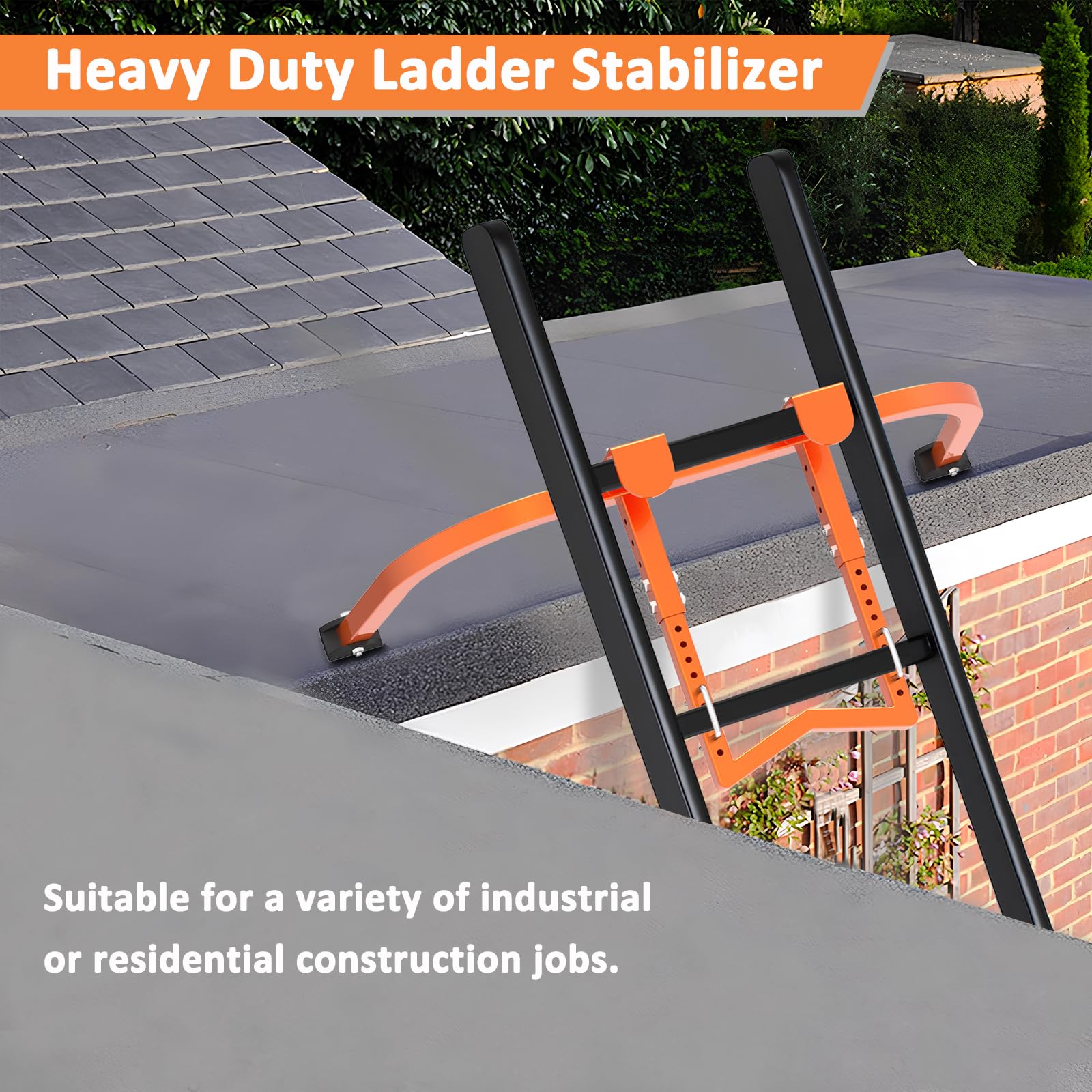 Taeoox stabilizer on gutter for safe roof access