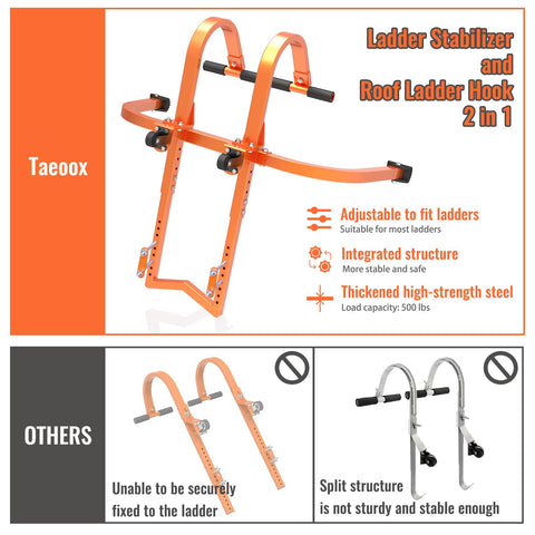 Taeoox rubber-wrapped T-bar grip protects roof surface during setup