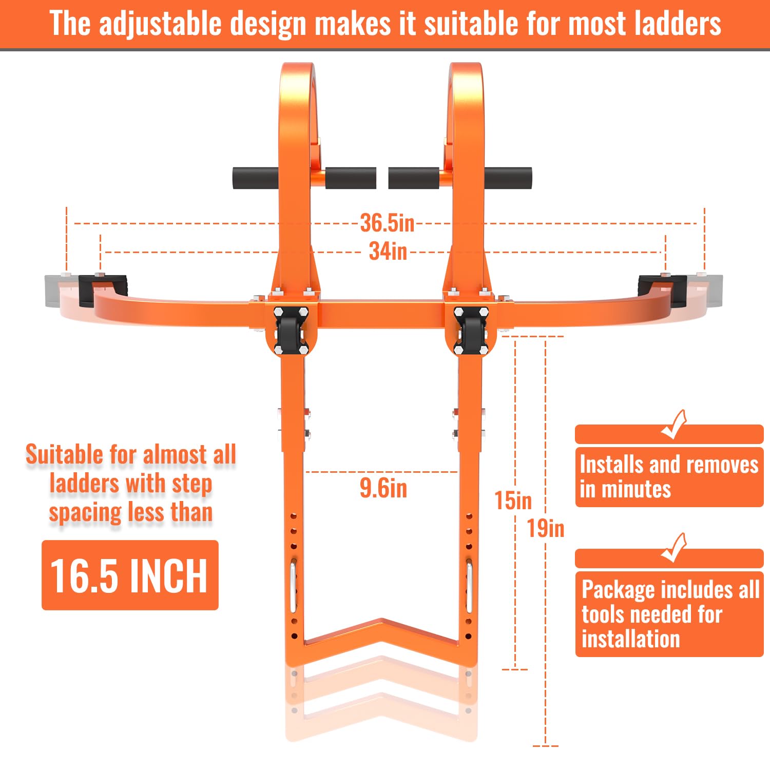 Taeoox two-in-one design stabilizer attachment for versatile ladder use