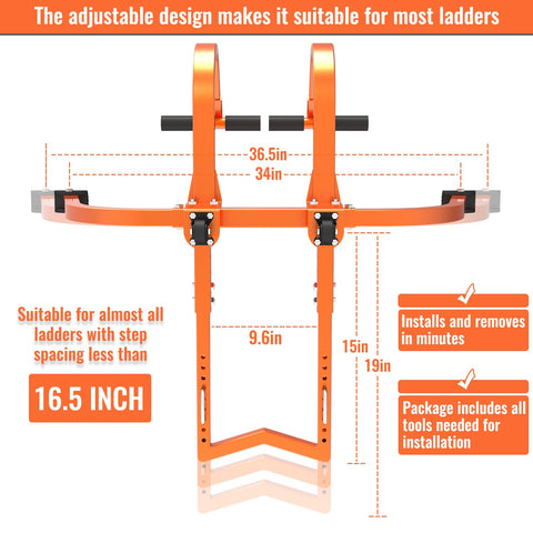 Taeoox two-in-one design stabilizer attachment for versatile ladder use