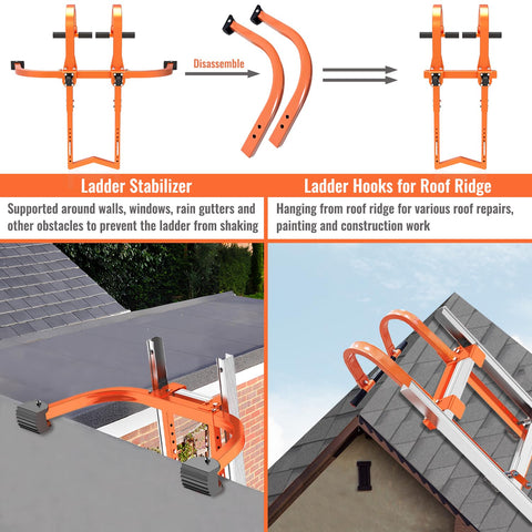 Taeoox universal-fit ladder attachment compatible with most ladder types