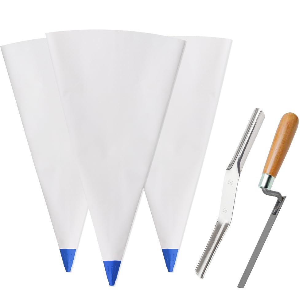 Tahikem grout bag 12x24 blue for precise grout application on tile joints