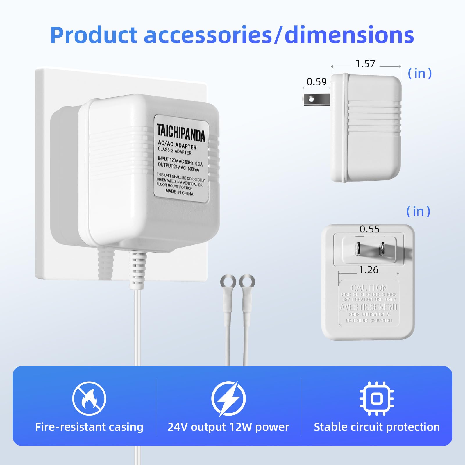 TAICHIPANDA compatible with Ring, Nest, Wyze, and Eufy for continuous power