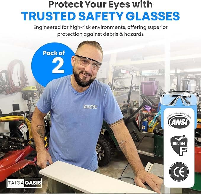 TAIGAOASIS built-in brow guard for added eye protection during projects