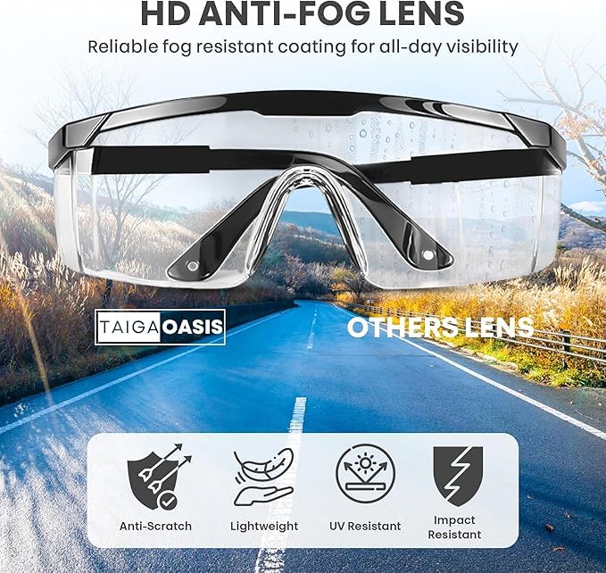 TAIGAOASIS UV-resistant lenses guard eyes from glare during outdoor tasks