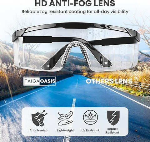 TAIGAOASIS UV-resistant lenses guard eyes from glare during outdoor tasks