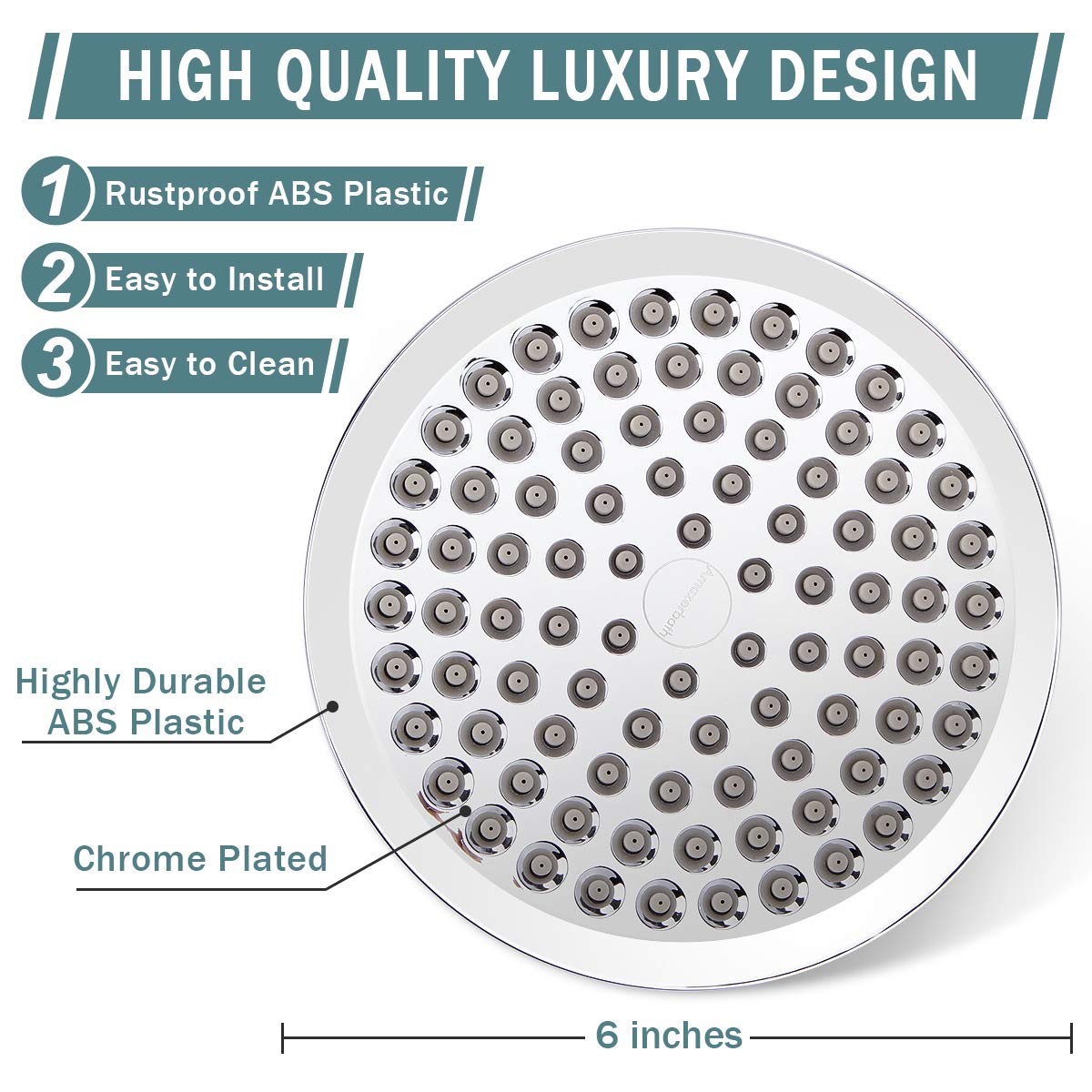 Taiker filtered shower head easy-install design fits standard pipes in minutes.
