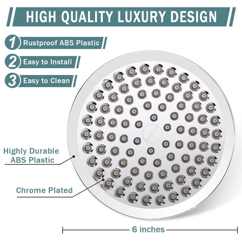 Taiker filtered shower head easy-install design fits standard pipes in minutes.
