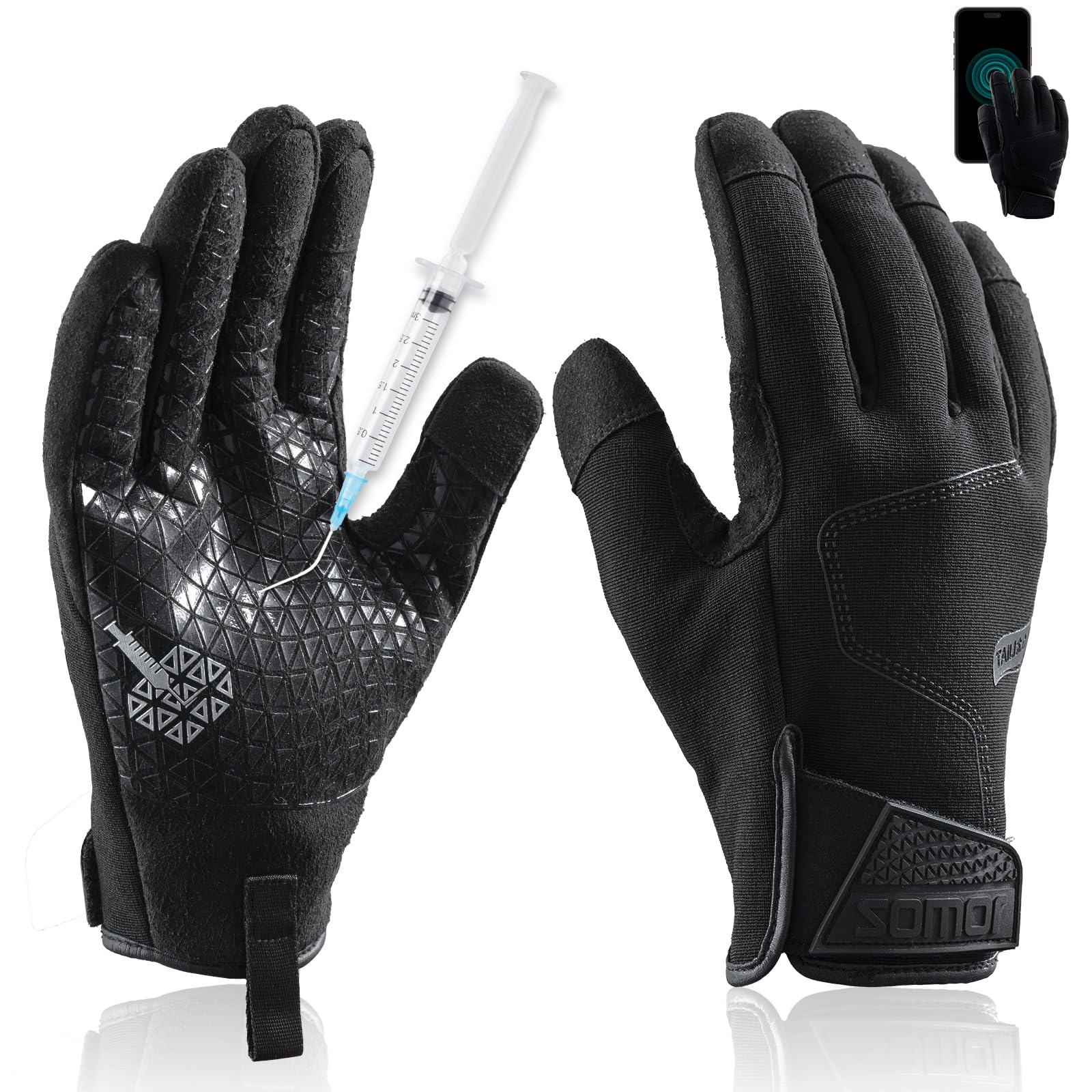 TAILI Level 3 Needle and Level 5 Puncture gloves with enhanced palm grip for safe handling.