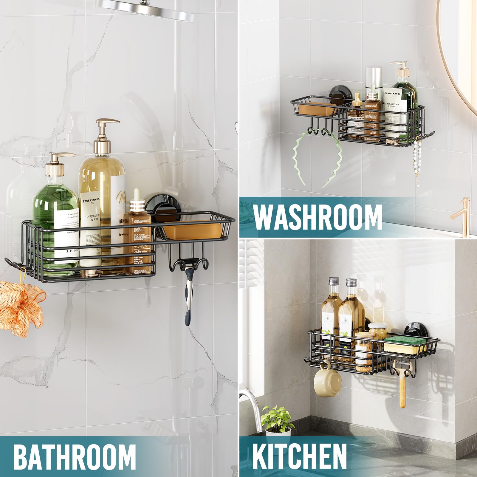 TAILI large capacity shelf organized for shampoos and gels
