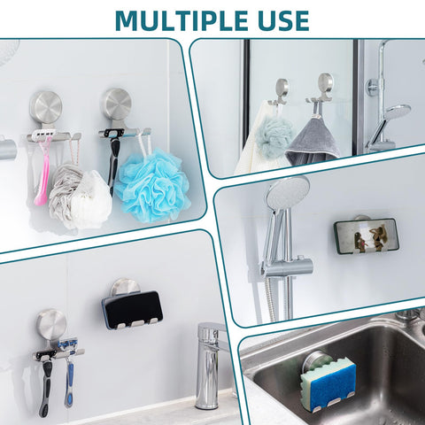 TAILI shower wall suction offers nail-free installation on smooth surfaces.