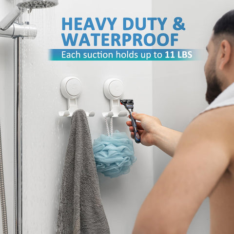TAILI shower hook securely grips razors on tile or glass surfaces.