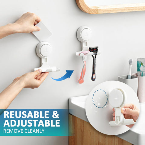 TAILI durable suction cup works on smooth surfaces for long-lasting organization.