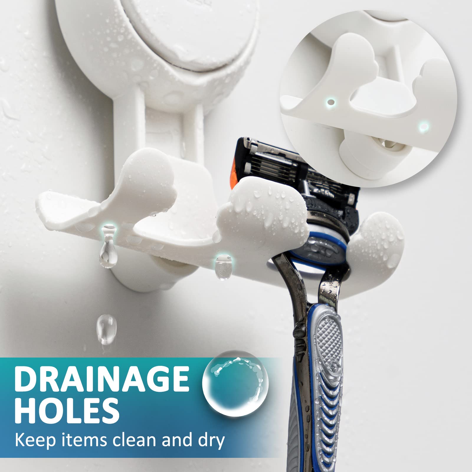 TAILI towel hook provides organized drying area for towels and washcloths.