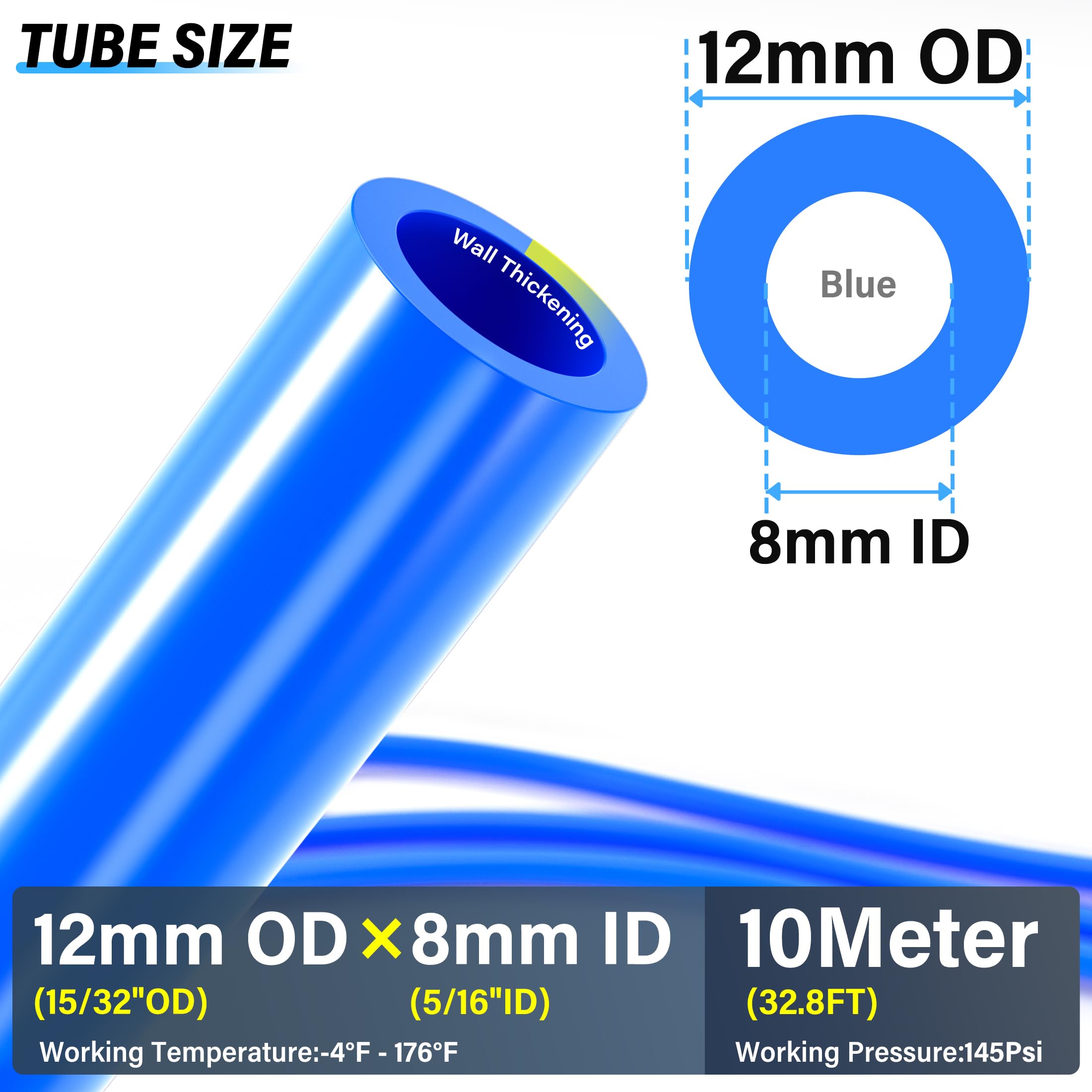 TAILONZ PNEUMATIC Pu Tube flexible design enables tight routing in compact setups.