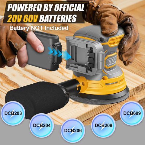 TAIRDA brushless motor sander with six speeds for longer runtime.