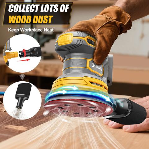 TAIRDA compact palm sander offering comfortable grip and control.