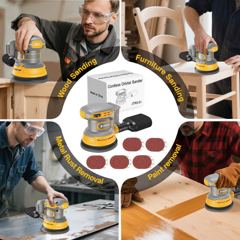 TAIRDA lightweight, ergonomic sander ideal for extended use.