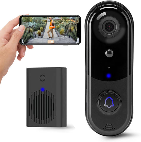 Taishixing HD doorbell front door view with clear visitor video.