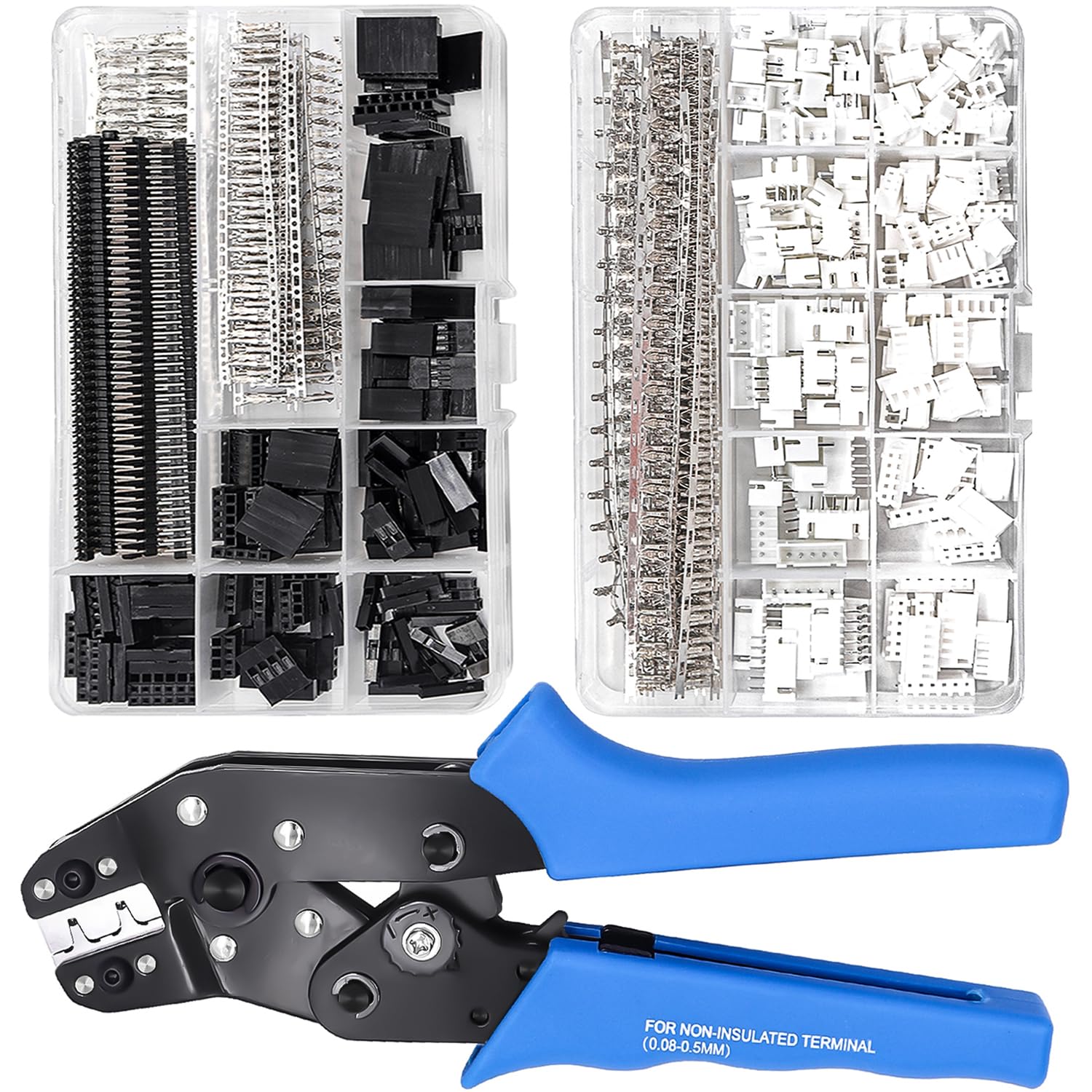 Taiss Dupont Crimping Tool Kit assembled for comprehensive DIY electronics projects.