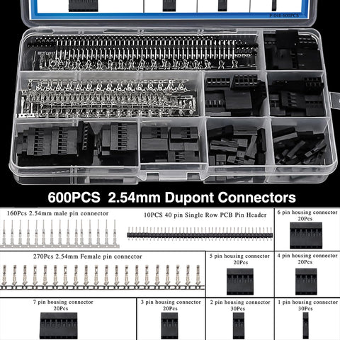Taiss Dupont Crimping Tool Kit with JST XH connectors supports reliable 2.54 mm terminations.