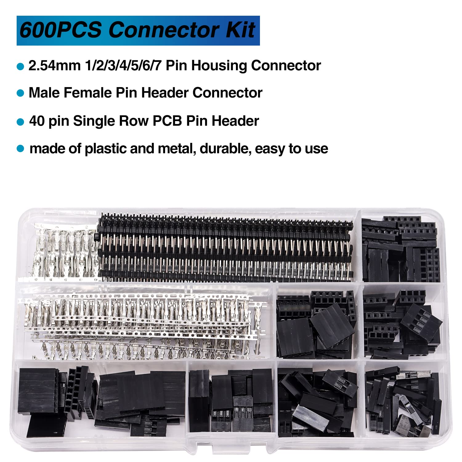 Taiss Dupont pin header collection for easy circuit connections