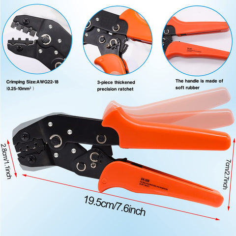 Taiss SN-28B crimping pliers with durable chrome vanadium steel