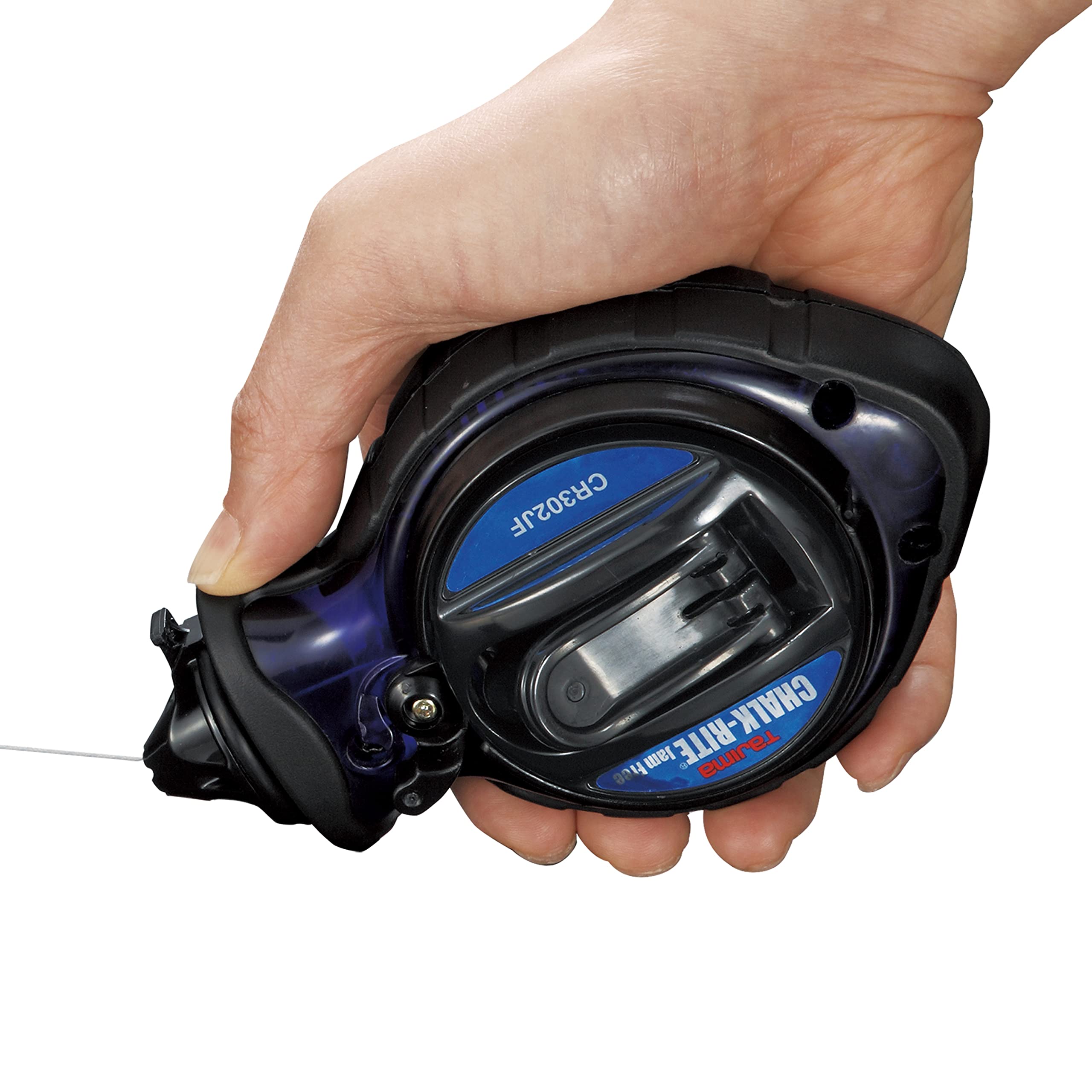 Tajima Chalk Line easy-fill neck speeds chalk loading with less mess.