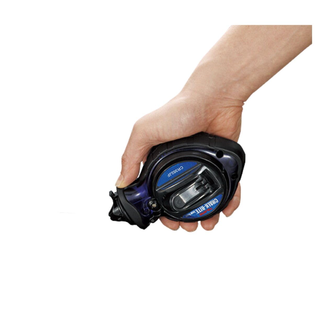Tajima Chalk Line rubberized ABS case protects the tool on the job.
