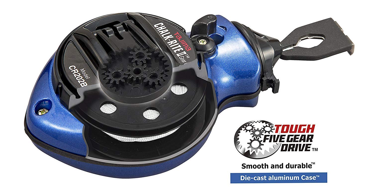 Tajima Chalk-Rite II five-gear fast wind system enables rapid line retrieval.