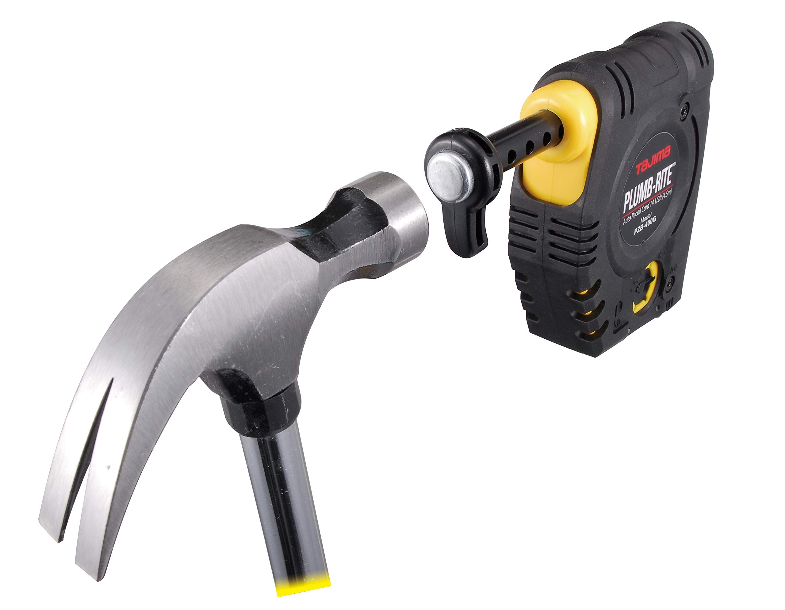 Tajima Plumb-Rite self-retracting line keeps tools tidy and measurements consistent.