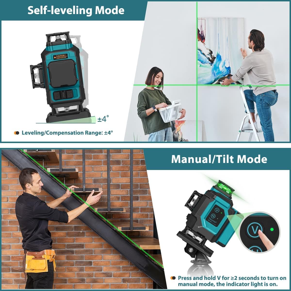 Vertical 360° laser plane from Takamine GM160 Pro covering walls and ceilings
