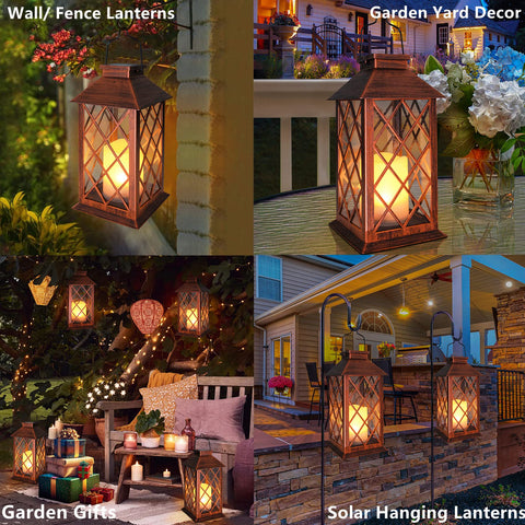 TAKE ME solar lantern in a garden setup for evening illumination.